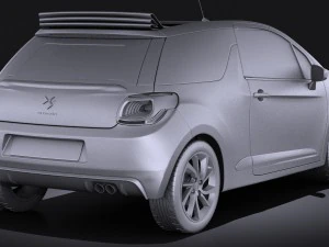 Citroen DS3 Cabrio 2015 Vray 3D Model