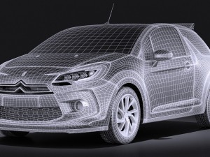 Citroen DS3 Cabrio 2015 Vray 3D Model