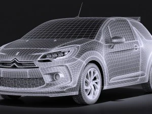 Citroen DS3 Cabrio 2015 Vray 3D Model