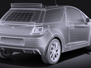 Citroen DS3 Cabrio 2015 Vray 3D Model