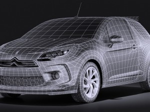 Citroen DS3 Cabrio 2015 Vray 3D Model
