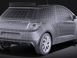 Citroen DS3 Cabrio 2015 Vray 3D Model