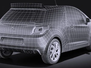Citroen DS3 Cabrio 2015 Vray 3D Model