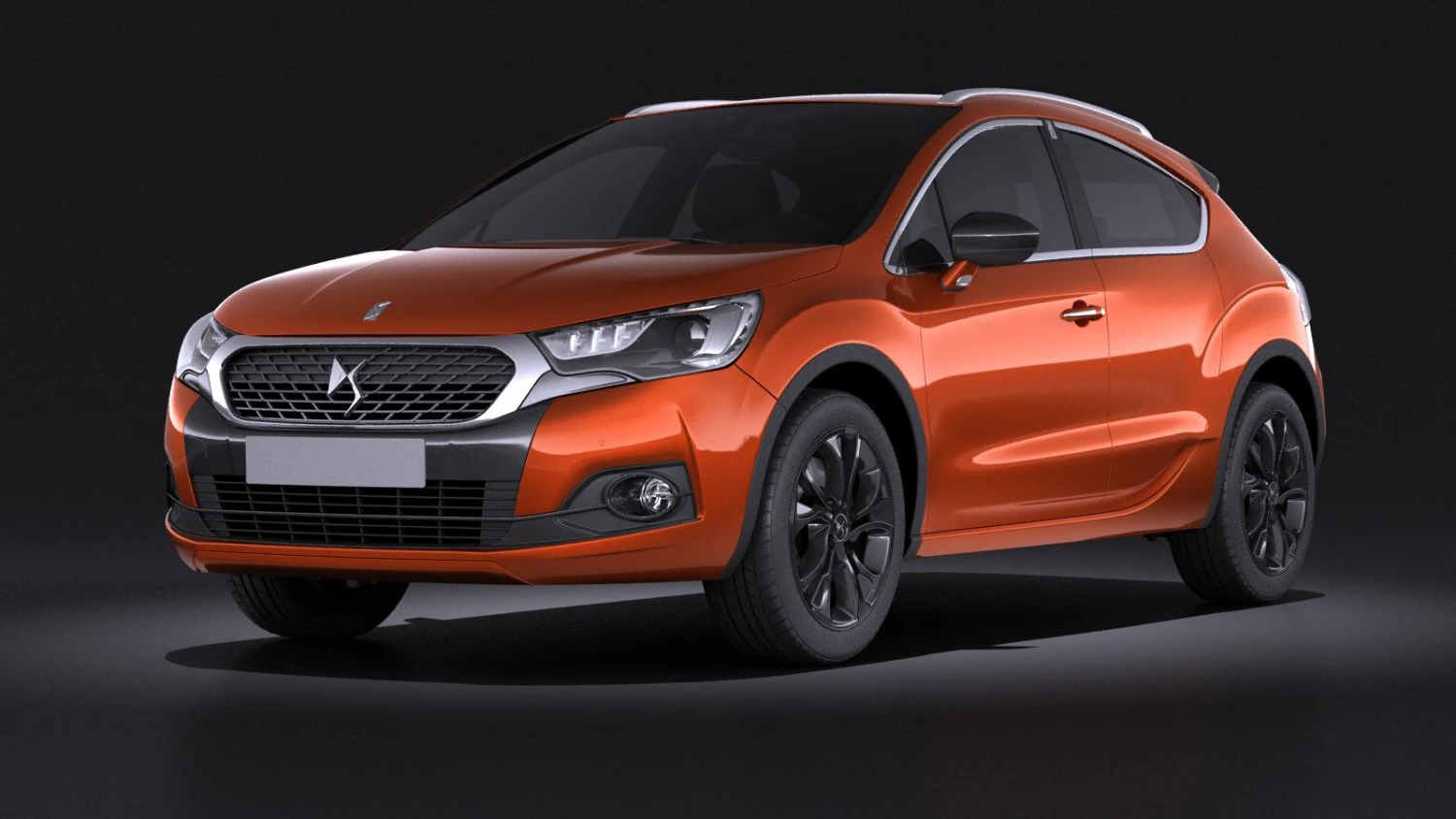 Citroen DS4 Crossback 2016 vray 3D Model .c4d .max .obj .3ds .fbx .stl .blend 