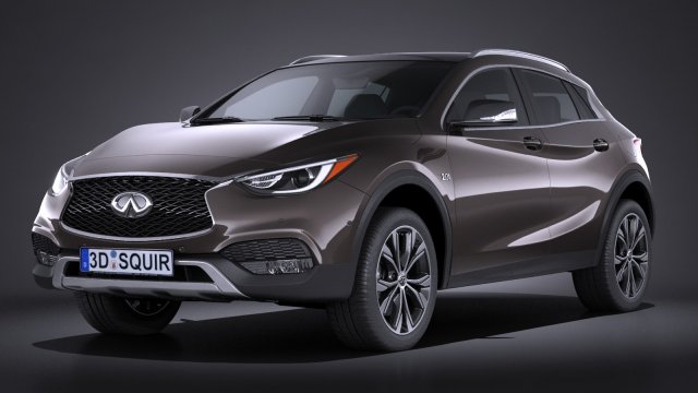 Infiniti QX30 2017 3D Модель .c4d .max .obj .3ds .fbx .stl .blend