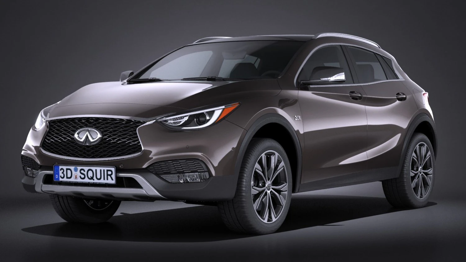 Infiniti QX30 2017 3D Model .c4d .max .obj .3ds .fbx .stl .blend 