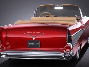 Chevrolet Bel Air Convertible 1957 3D Model