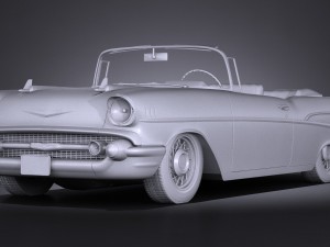 Chevrolet Bel Air Convertible 1957 3D Model