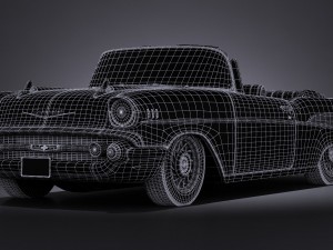 Chevrolet Bel Air Convertible 1957 3D Model