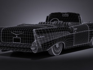 Chevrolet Bel Air Convertible 1957 3D Model