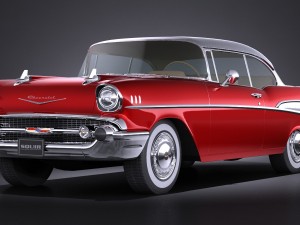 Chevrolet Bel Air Coupe 1957 Vray 3D 모델