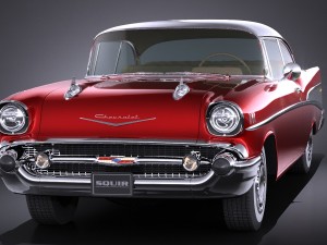 Chevrolet Bel Air Coupe 1957 Vray 3D Model