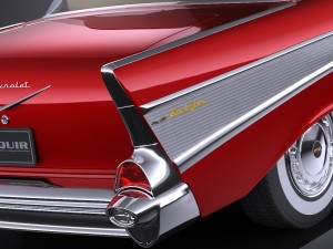 Chevrolet Bel Air Coupe 1957 Vray 3D Model