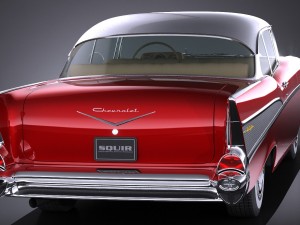 Chevrolet Bel Air Coupe 1957 Vray 3D Model