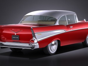 Chevrolet Bel Air Coupe 1957 Vray 3D Model