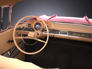 Chevrolet Bel Air Coupe 1957 Vray 3D Model