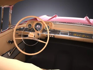 Chevrolet Bel Air Coupe 1957 Vray 3D Model