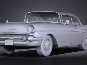 Chevrolet Bel Air Coupe 1957 Vray 3D Model