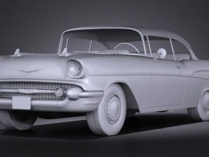 Chevrolet Bel Air Coupe 1957 Vray 3D Model
