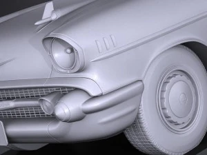 Chevrolet Bel Air Coupe 1957 Vray 3D Model