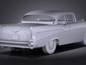 Chevrolet Bel Air Coupe 1957 Vray 3D Model