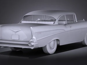 Chevrolet Bel Air Coupe 1957 Vray 3D Model