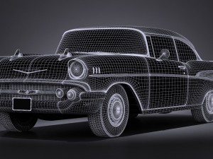Chevrolet Bel Air Coupe 1957 Vray 3D Model