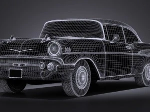 Chevrolet Bel Air Coupe 1957 Vray 3D Model
