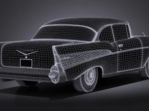 Chevrolet Bel Air Coupe 1957 Vray 3D Model