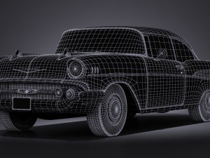 Chevrolet Bel Air Coupe 1957 Vray 3D Model