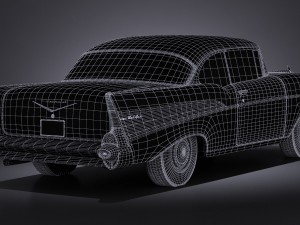 Chevrolet Bel Air Coupe 1957 Vray 3D Model