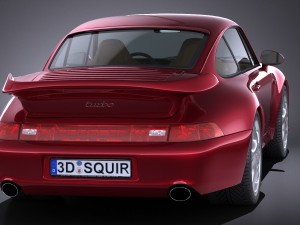 Porsche 911 993 Turbo 1995 vray Modèle 3D