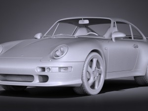 Porsche 911 993 Turbo 1995 vray Modèle 3D