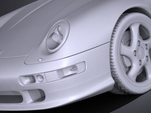 Porsche 911 993 Turbo 1995 vray Modèle 3D
