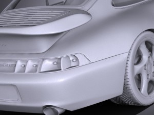 Porsche 911 993 Turbo 1995 vray Modèle 3D