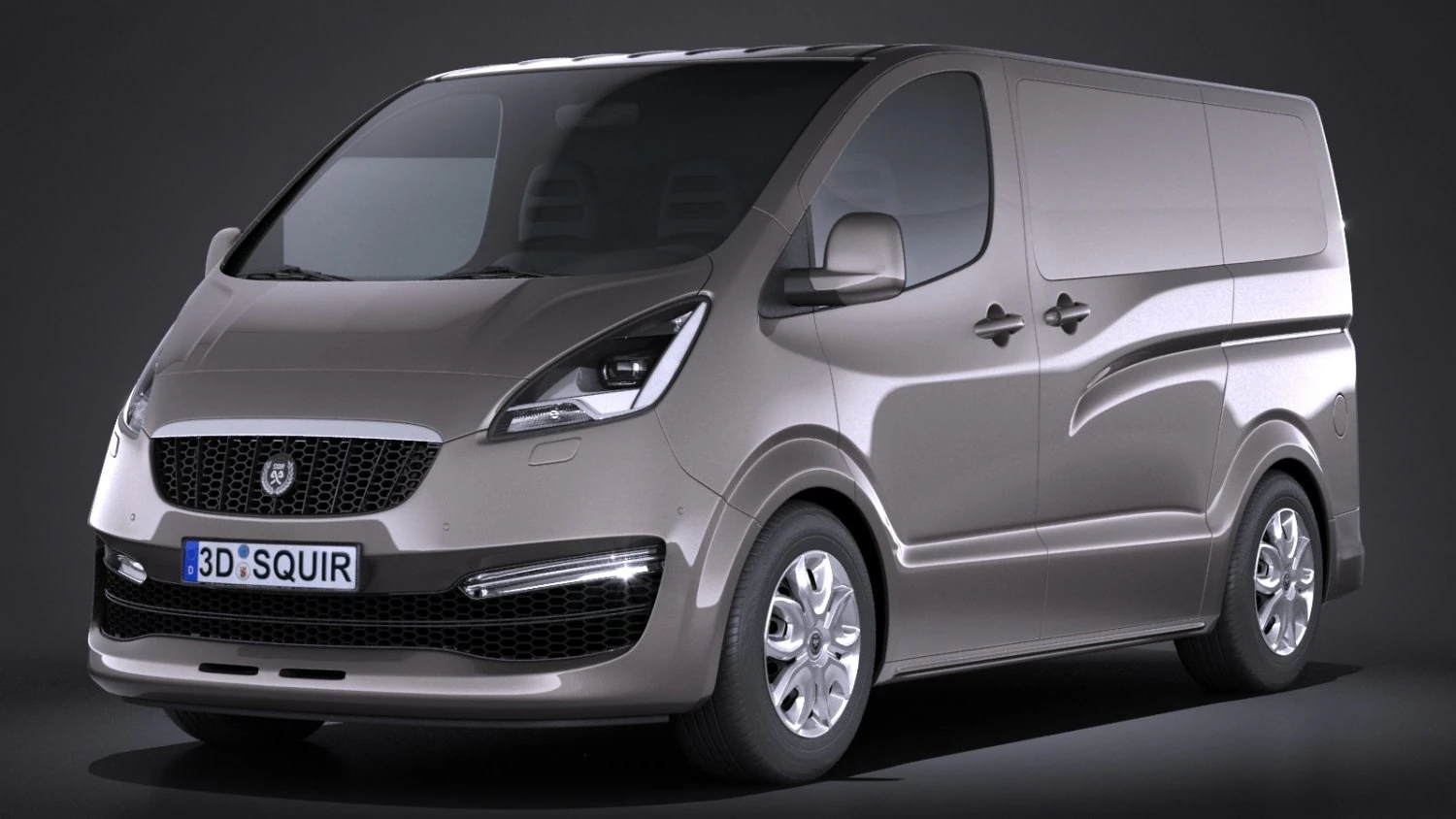 Generic Van 2016 3D Model .c4d .max .obj .3ds .fbx .stl .blend 