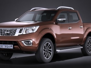 nissan np300 navara double cab 2016 3D Model