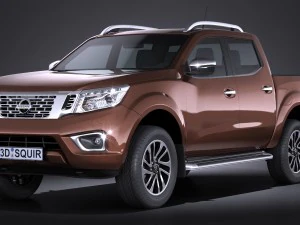 Nissan NP300 Navara dubbele cabine 2016 3D Model