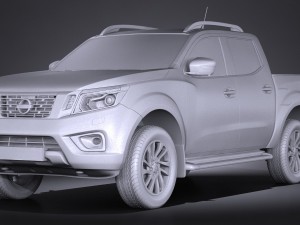 Nissan NP300 Navara Double Cab 2016 3D मॉडल