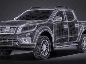 Nissan NP300 Navara Double Cab 2016 3D मॉडल