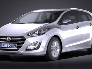 Hyundai i30 Tourer 2016 3D 모델