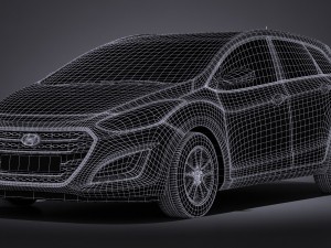 Hyundai i30 Tourer 2016 3D 模型