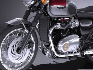 Triumph Bonneville T120 2016 3D 模型