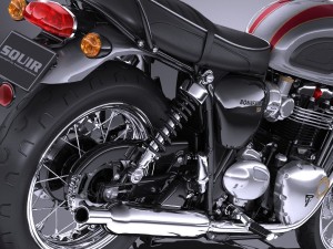 Triumph Bonneville T120 2016 3D 模型