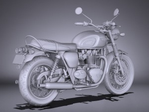 Triumph Bonneville T120 2016 3D 模型