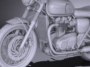 Triumph Bonneville T120 2016 3D 模型