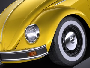 Volkswagen Beetle 1980 vray Model 3D