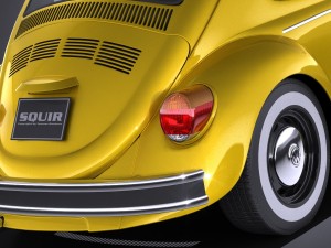 Volkswagen Beetle 1980 vray Model 3D