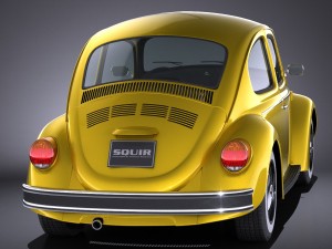 Volkswagen Beetle 1980 vray Model 3D