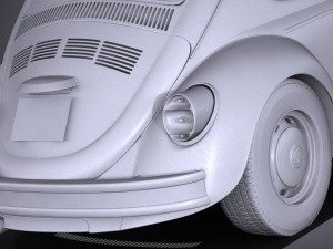 Volkswagen Beetle 1980 vray Model 3D